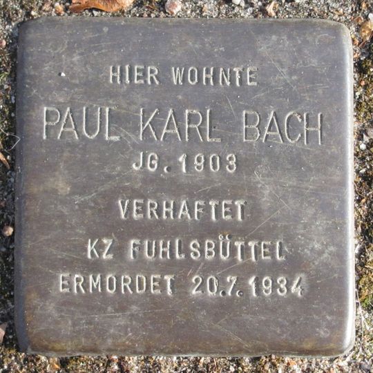 Stolperstein em memória de Paul Karl Bach