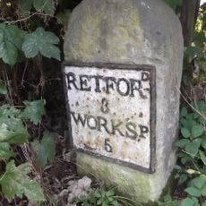 Milestone, Retford Road, Ranby, by Ranby House Lodge