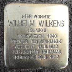 Stolperstein em memória de Wilhelm Wilkens