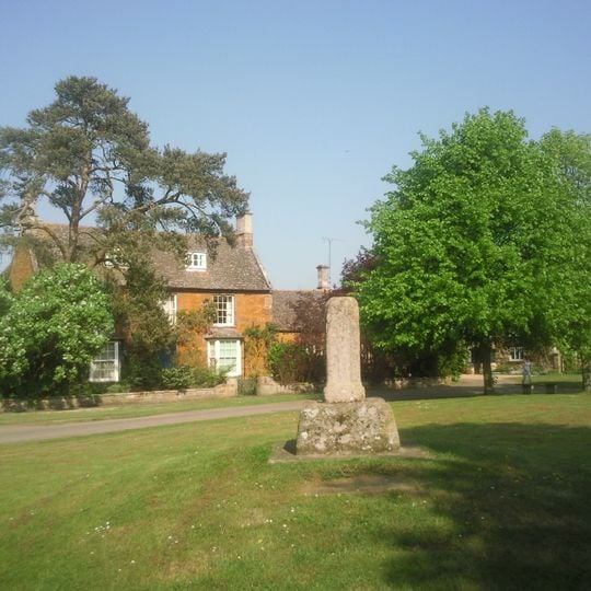 Standing cross on The Green, 130m north west of The Bede House