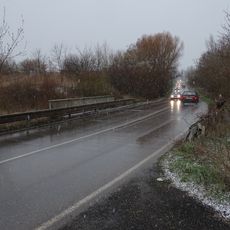 Bridge of Za tratí street over the Červenomlýnský potok