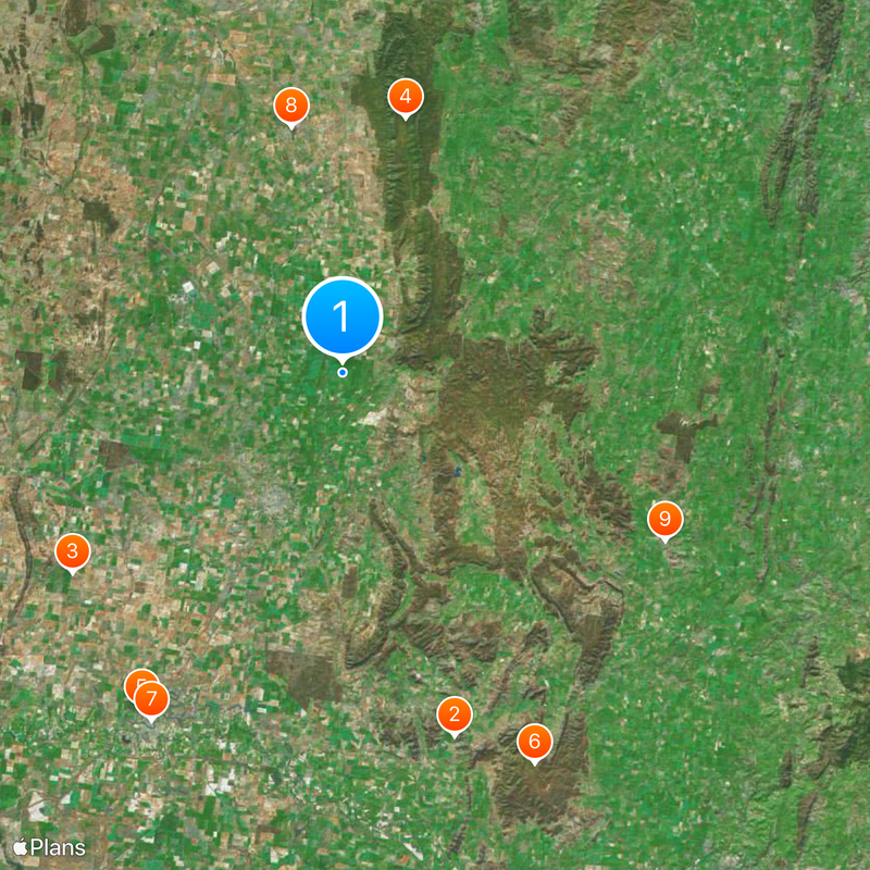 Observatório Parkes Mapa