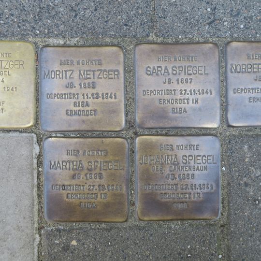 Stolperstein dedicated to Martha Spiegel