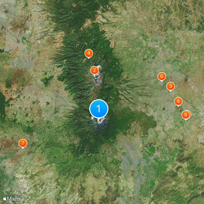 Popocatépetl Mapa
