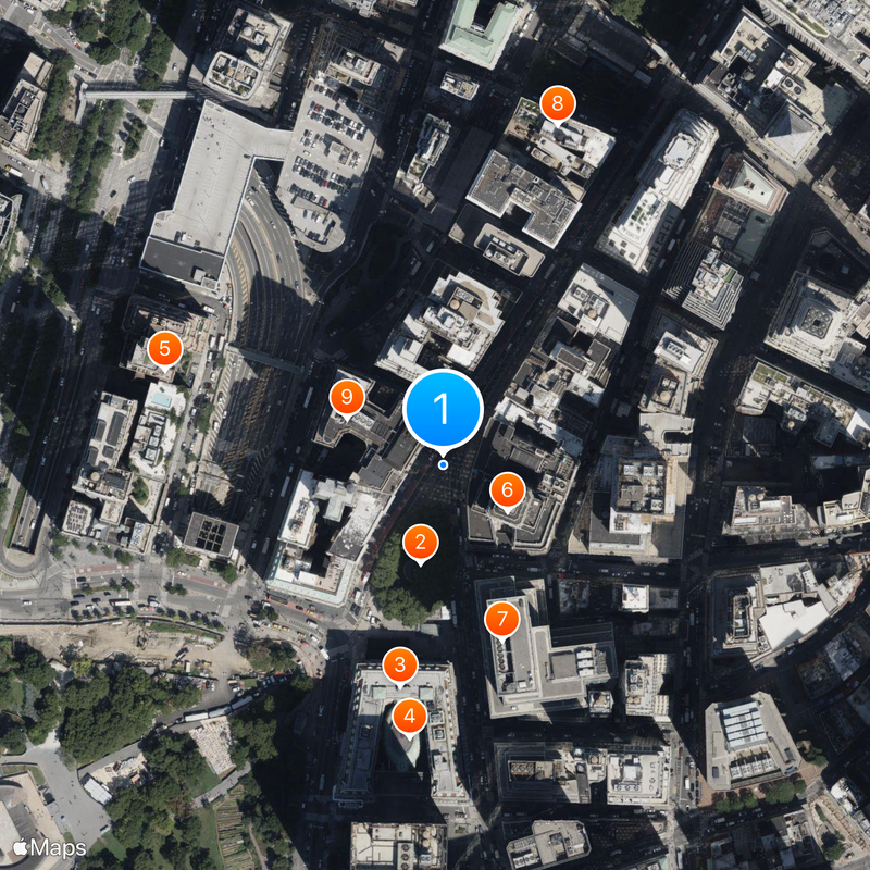 Taureau de Wall Street Carte