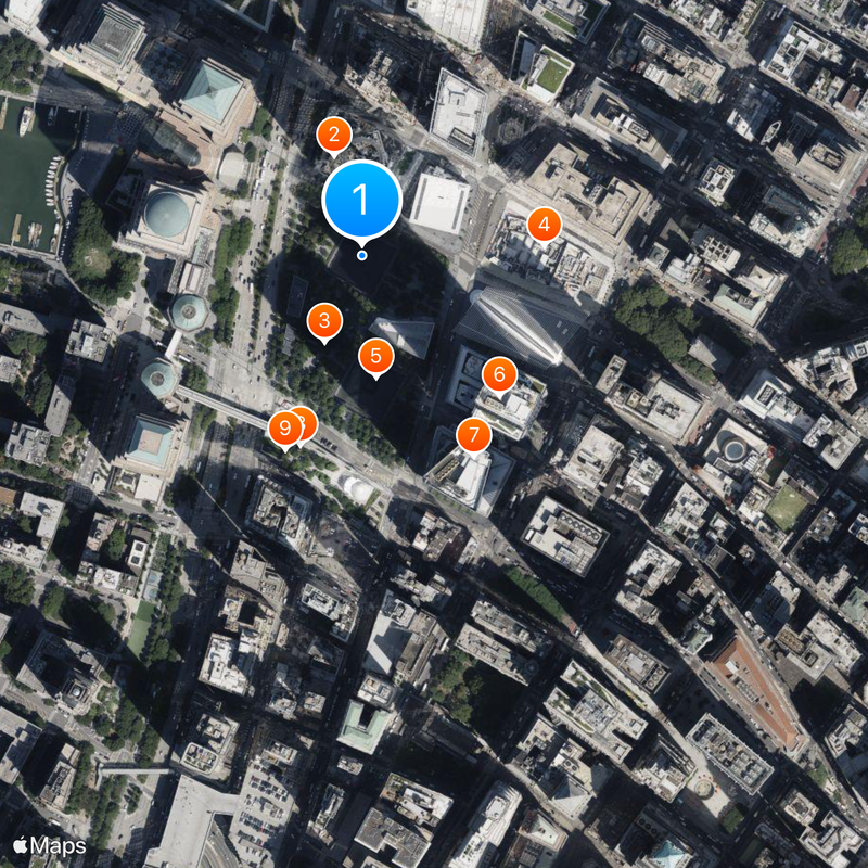 One World Trade Center Mapa