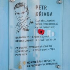 Pamětní deska Petra Křivky