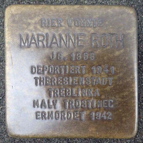 Stolperstein à la mémoire de Marianne Roth