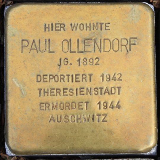 Stolperstein en memoria de Paul Ollendorf