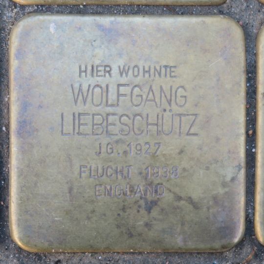 Stolperstein dedicated to Wolfgang Liebeschütz