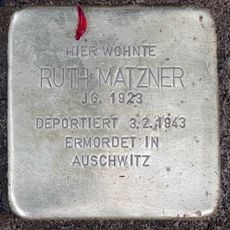 Stolperstein à la mémoire de Ruth Matzner