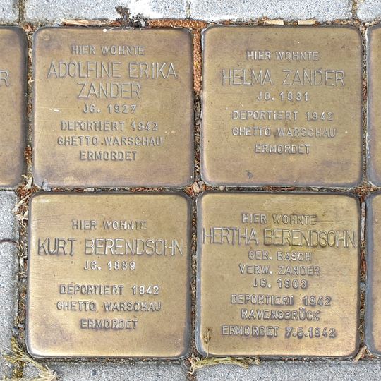 Stolperstein en memoria de Helma Zander