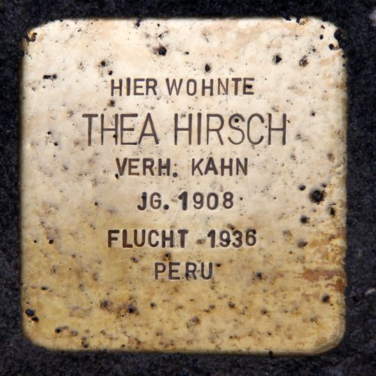 Stolperstein dedicated to Thea Hirsch