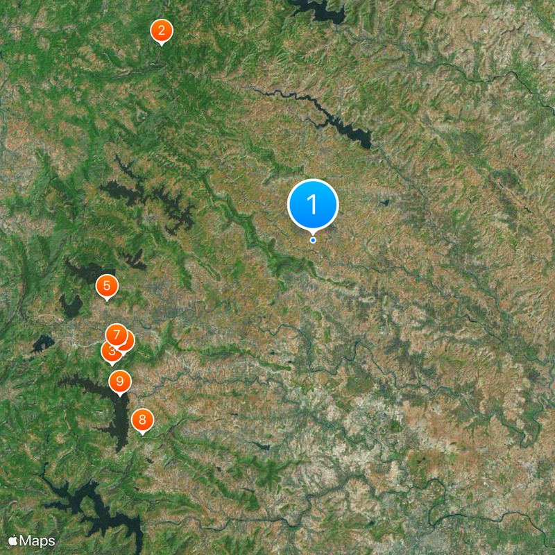 Traps del Decán Mapa