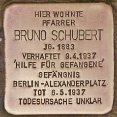 Stolperstein for Bruno Schubert