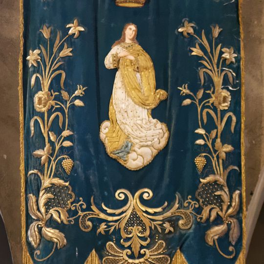 Banners in the Our Lady of the Assumption Church in Bagnères-de-Luchon