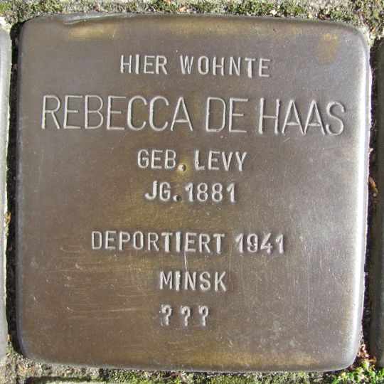 Stolperstein en memoria de Rebecca de Haas