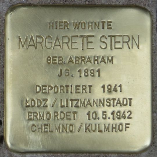 Stolperstein en memoria de Margarete Stern