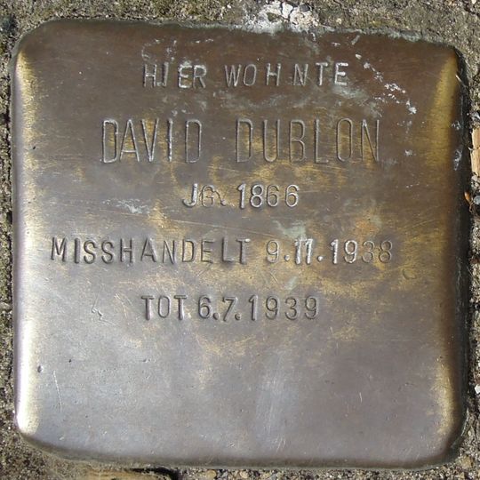 Stolperstein für David Dublon