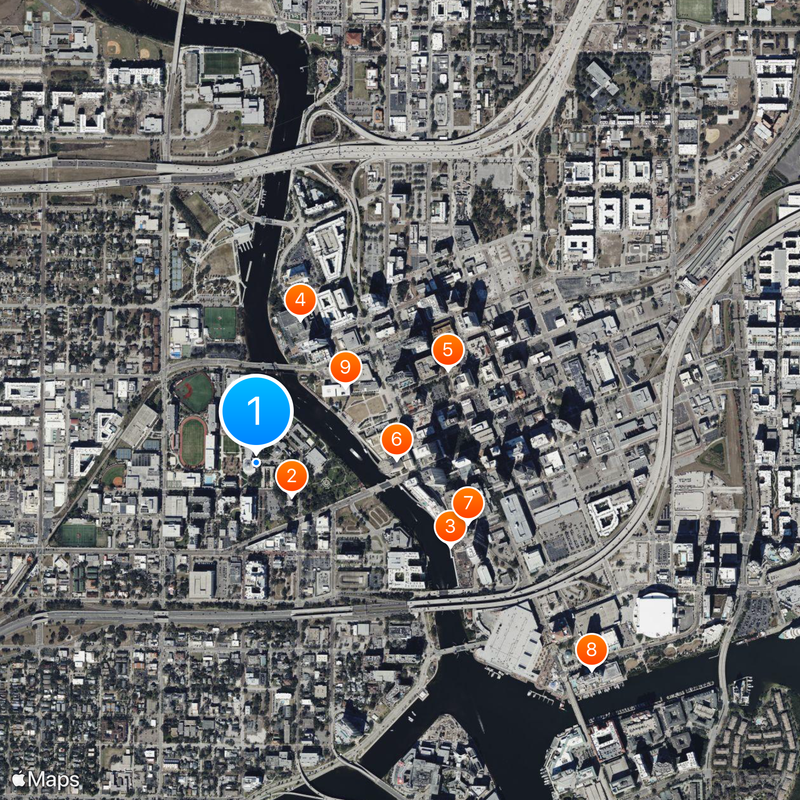 University of Tampa Map