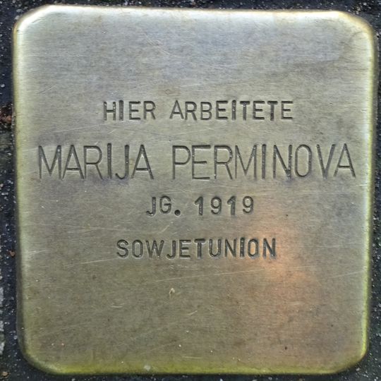 Stolperstein en memoria de Marija Perminova