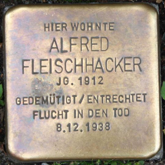 Stolperstein em memória de Alfred Fleischhacker