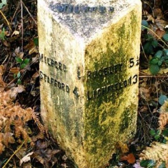 Milepost, Milford common, E of Milford village