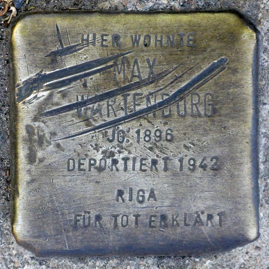 Stolperstein en memoria de Max Wartenburg