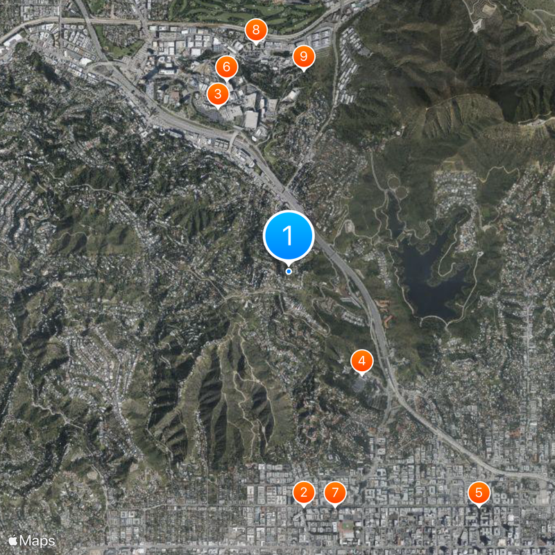 Hollywood Hills Mapa