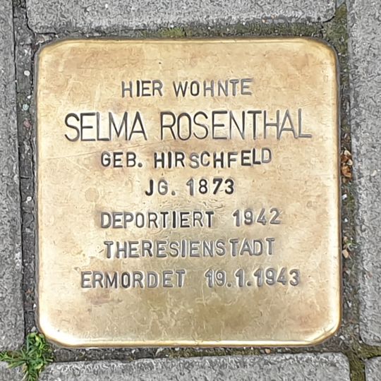 Stolperstein en memoria de Selma  Rosenthal