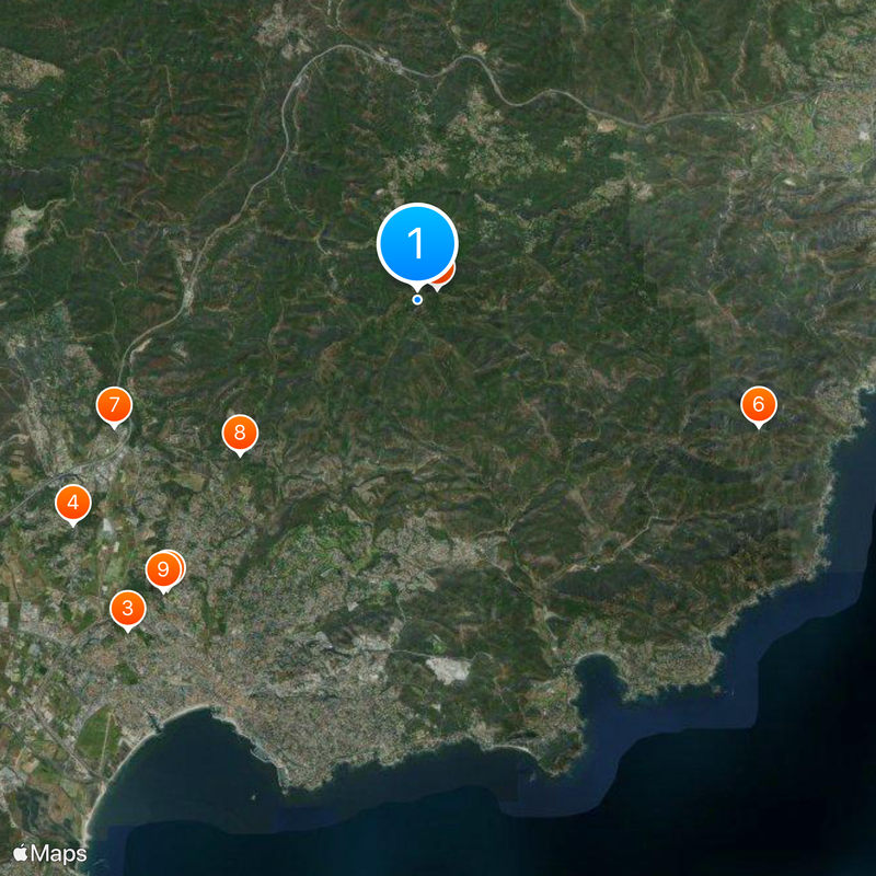 Massif de l'Esterel Map