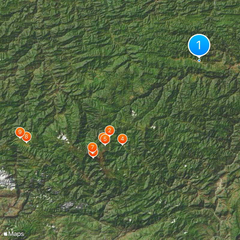 District forestier de Shennongjia Carte