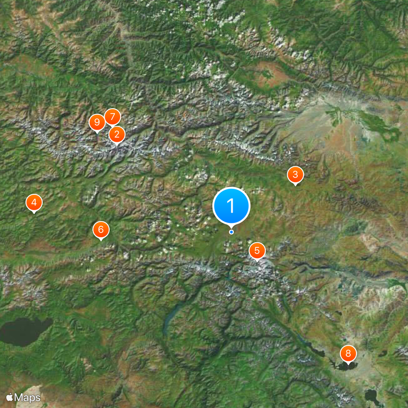 Ukok Plateau Map