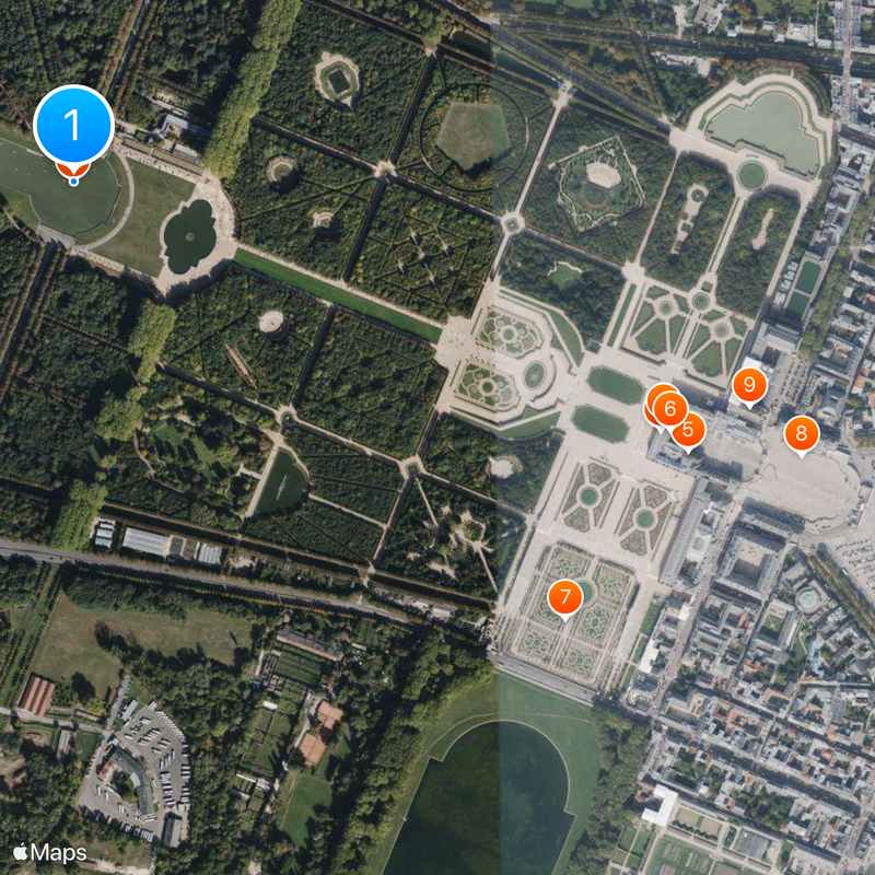 Gardens of Versailles Map