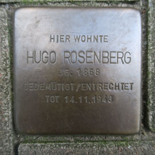 Stolperstein em memória de Hugo Rosenberg