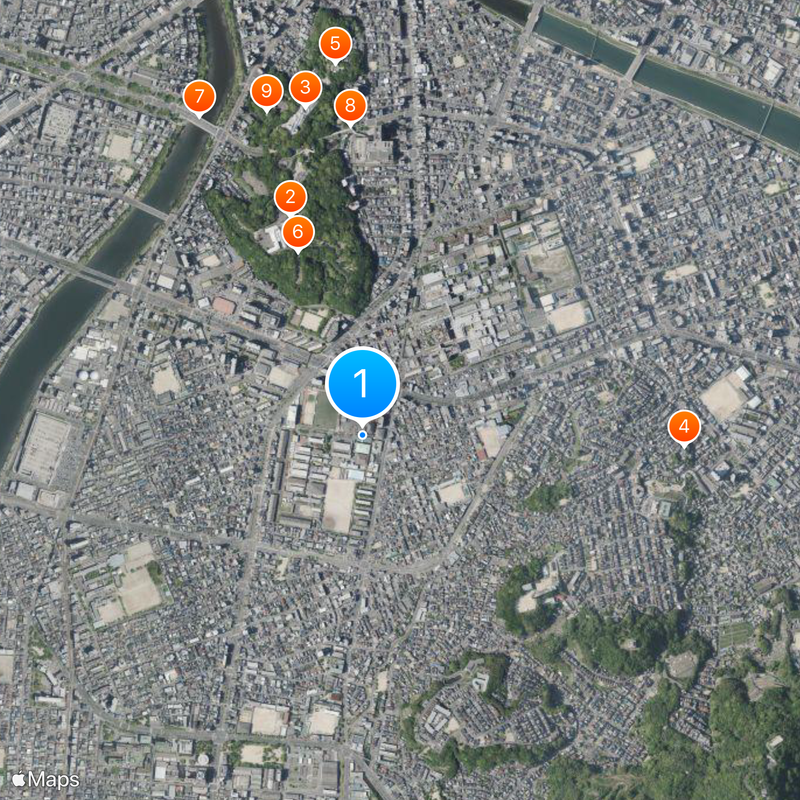 Hiroshima Minami High School Map