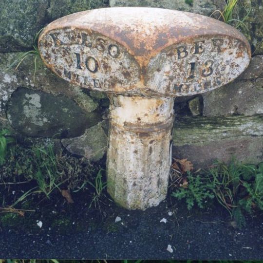 Milepost In Cornhill On Tweed Village