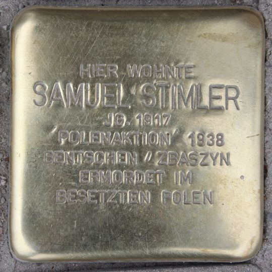 Stolperstein für Samuel Stimler