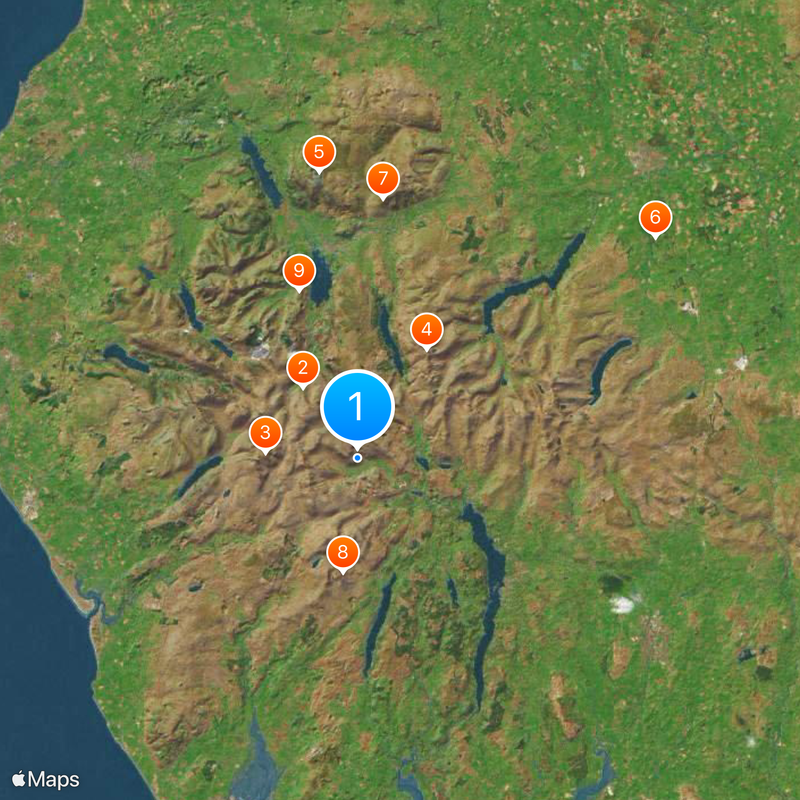 Parc national du Lake District Carte