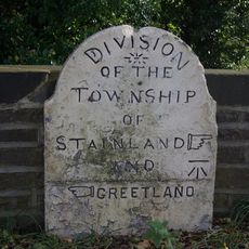 Boundary Marker on Jagger Bridge over the Black Brook