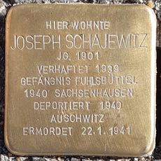 Stolperstein dedicated to Joseph Schajewitz