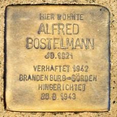 Stolperstein en memoria de Alfred Bostelmann