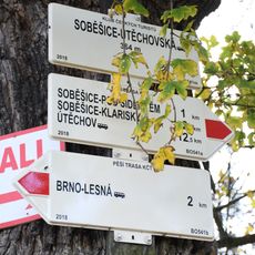 Rozcestník Soběšice - Útěchovská, MHD