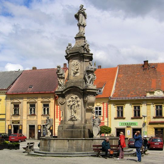 Fountain with statue of John of Nepomuk in Počátky
