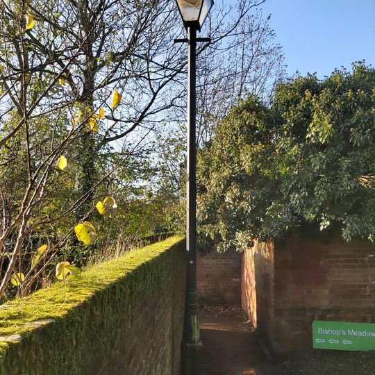 Gas Lamp At North End Of Alley Bounded By The West Wall Of The Old Vicarage