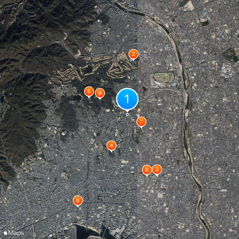 Kwansei Gakuin Junior and Senior High School Map