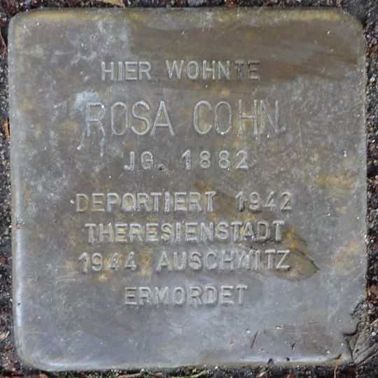 Stolperstein en memoria de Rosa Cohn