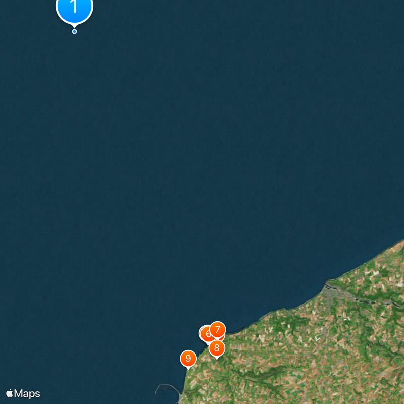 50th parallel north Map