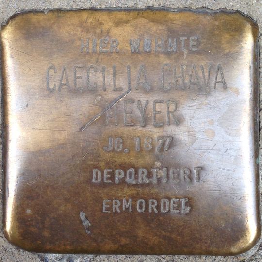 Stolperstein en memoria de Caecilia Chava Meyer