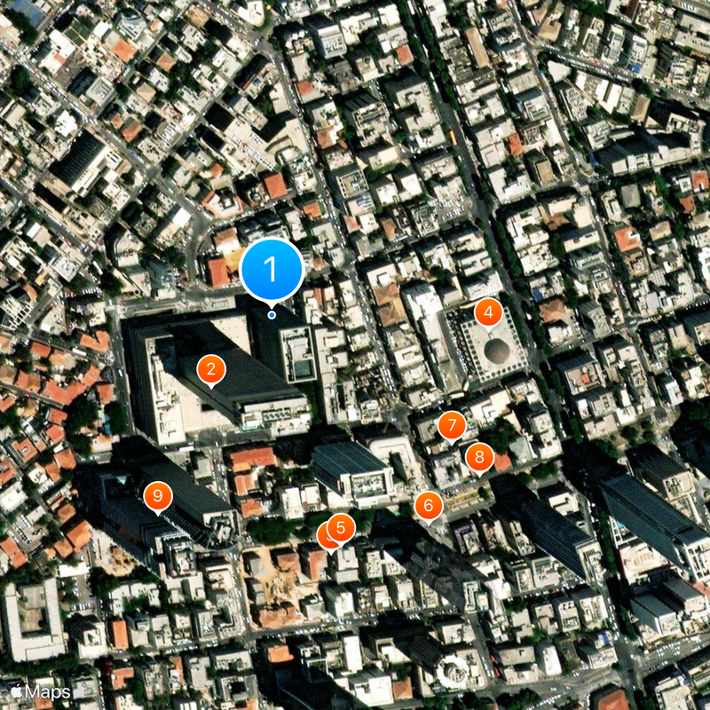 Tel Aviv Stock Exchange Map